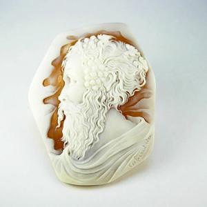 特大 シェルカメオ 手彫り 60×79mm ジュエリールース df451