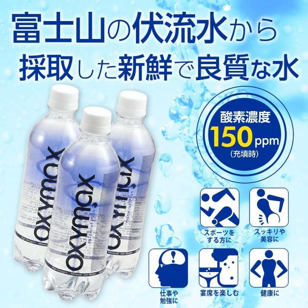 高濃度酸素水 オキシマックス ミネラルプラス 24本 富士山伏流水 150ppm ph7.5以上 弱...