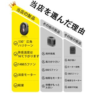 腰掛けファン 携帯扇風機 腰掛け扇風機 首掛け...の詳細画像3