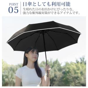 折りたたみ傘 自動開閉 形状記憶 メンズ 3秒...の詳細画像4