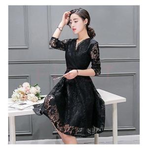 黒レースドレス 韓国 ファッション の商品一覧 通販 Yahoo ショッピング
