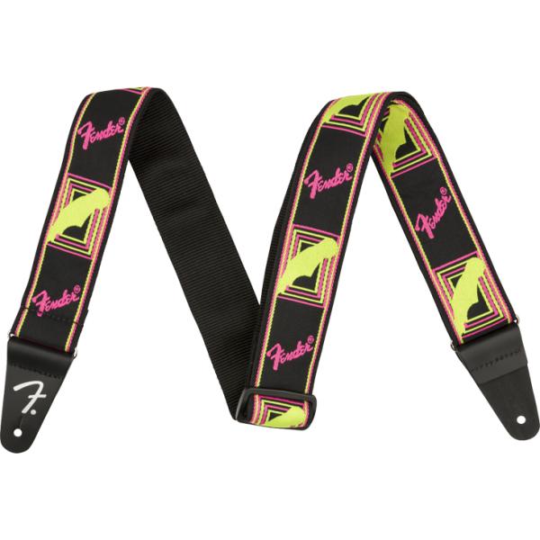 Fender (フェンダー) ストラップ NEON MONOGRAMMED STRAP カラー：Ye...