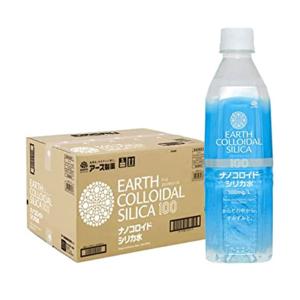 ※シリカ水 ミネラル 中硬水 アースコロイダルシリカ100 500mL×24本入 アース製薬 清涼飲料水 【送料無料】｜shiraishiyakuhin