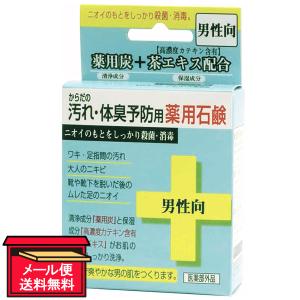 【医薬部外品】からだの汚れ・体臭予防用薬用石鹸 男性向 80g クローバーコーポレーション 石鹸｜shiraishiyakuhin