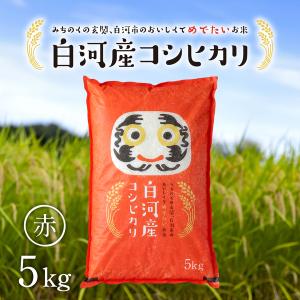 米 お米 5kg 赤 白河産コシヒカリ 令和7年度 送料無料 福島県産 5キロ 白米 精米
