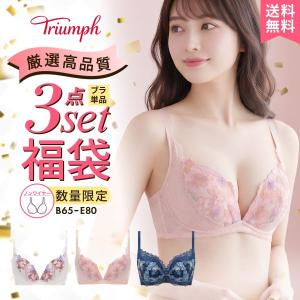 ブラジャー ノンワイヤーブラ セット 大きいサイズ 下着 レディース セット 福袋 トリンプ ノンワイヤー 3点セット Triumph 白鳩｜SHIROHATO(白鳩)