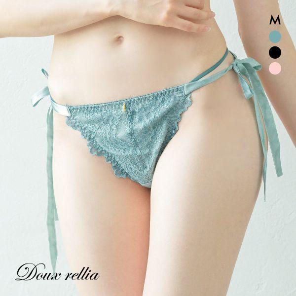 ドゥレリア マスカレード Tバックショーツ M サイドリボン ストリング タンガ ソング Doux ...