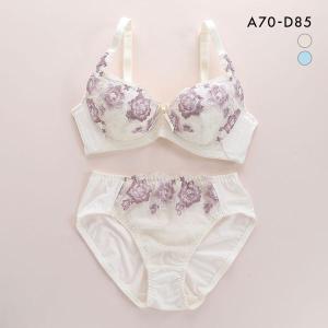 脇流れホールド体験 ブラジャー ショーツ セット ABCD 脇高 脇肉 アンダー大きいサイズ