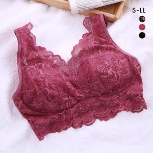 ぐっすりん 総レース ハーフトップ ノンワイヤー ブラジャー