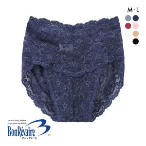 ボンレヴェール BonRevaire 総レース スタンダード ショーツ 深め ハイウエスト M L 日本製 単品