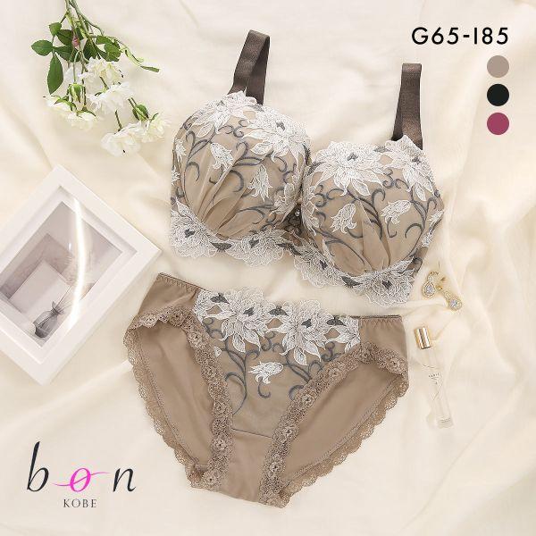 ビーオーエヌ 美胸 脇寄せ バストメイクブラ エレガンスローズ シリーズ ブラジャー ショーツ セッ...