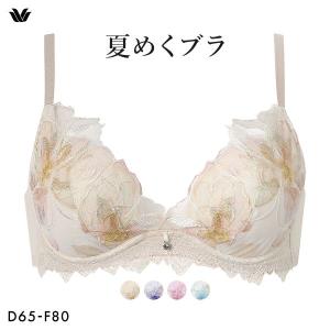 ブラジャー 大きいサイズ ワイヤー入り ワコール 夏めくブラ 3/4カップ D E F 吸汗速乾 高通気 Wacoal BXB485 夏用｜SHIROHATO(白鳩)