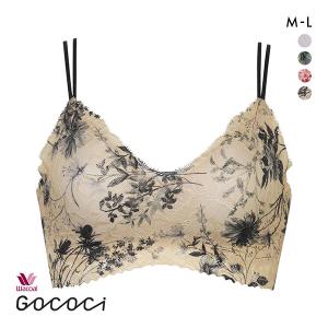 ワコール Wacoal ゴコチ GOCOCi レース CGG297 ラクに美胸キープ ブラジャー ハーフトップ ノンワイヤー ML 単品 ブラレット｜shirohato