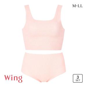ワコール ウイング AnyAnyインナー ブラ＆ショーツセット 使いきりインナー 3セット M-LL ハーフトップ3枚+ショーツ3枚 Wacoal Wing｜SHIROHATO(白鳩)