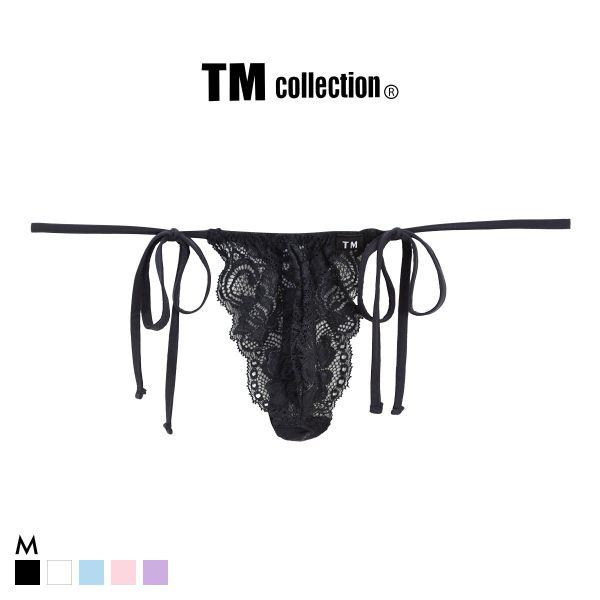 ティーエム コレクション ストレッチレース x SPヌメ2way サイドリボン TB Tバック ビキ...