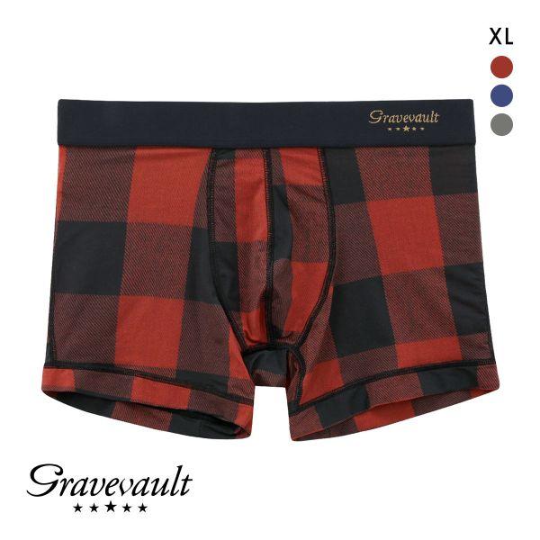 グレイブボールト Gravevault Buffalo Check ショートボクサーパンツ XL メ...