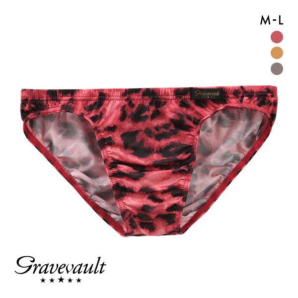 グレイブボールト LEOPARD ビキニ ブリーフ フルバック ML メンズ 前閉じ 日本製 Gra...