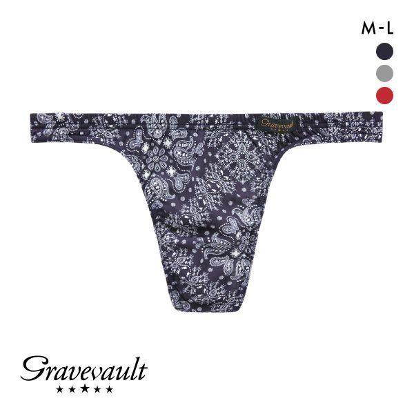 グレイブボールト Bandana Tバック ビキニ ブリーフ ML メンズ 前閉じ 日本製 Grav...