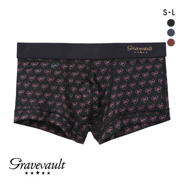 グレイブボールト LOVE プリント ローライズボクサーパンツ SML メンズ 前閉じ 日本製 Gr...