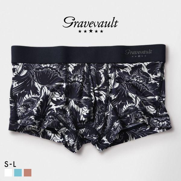 グレイブボールト FLOWER ローライズ ボクサーパンツ メンズ Gravevault 前とじ S...