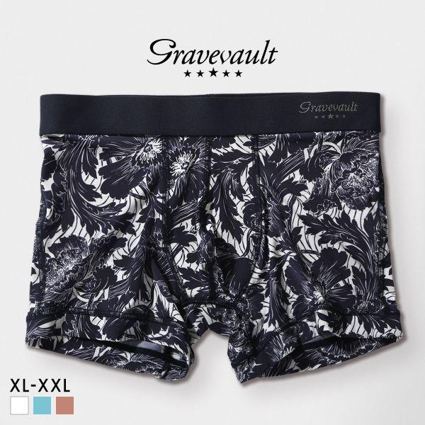 グレイブボールト FLOWER ショート ボクサーパンツ メンズ Gravevault 前とじ XL...
