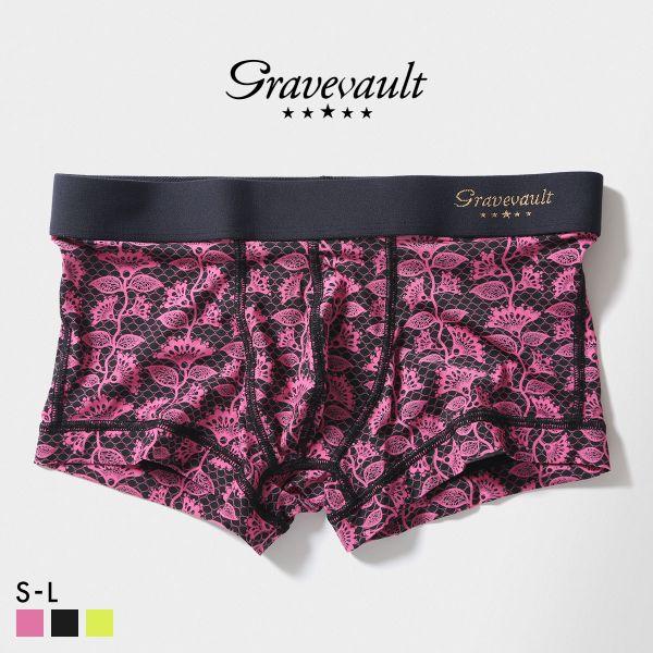 グレイブボールト BARBED FLOWER ローライズ ボクサーパンツ メンズ Gravevaul...