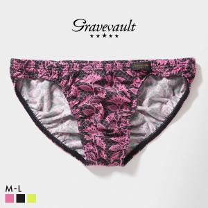 グレイブボールト BARBED FLOWER フルバック ビキニ M L ブリーフ メンズ Gravevault 前とじ 3052605 日本製