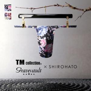 Tバック TM collection×Gravevault×SHIROHATO コラボ PEONY FLOWER ハギなしシャープ ビキニ メンズ下着 パンツ 日本製