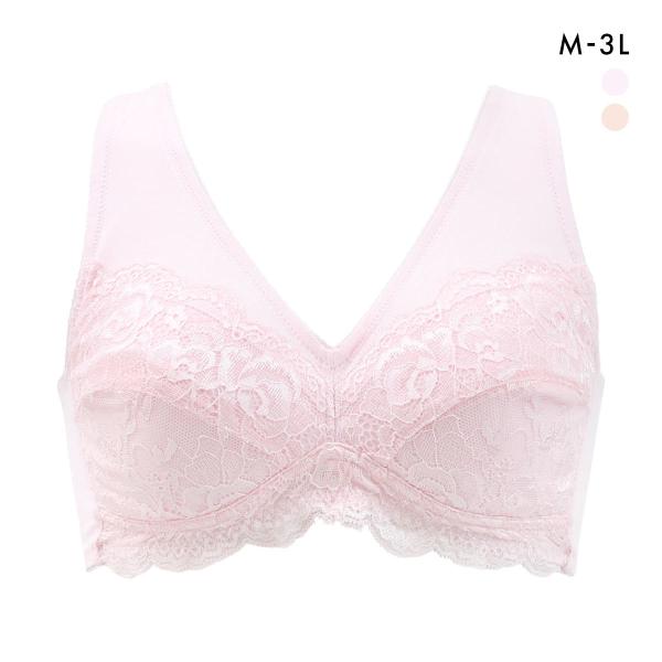 ヴェリーラック 毎日ノンワイヤー 綿混快適フィット ノンワイヤーブラジャー M-3L 背筋スッキリ ...