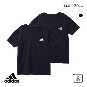アディダス adidas 2P Vネック Tシャツ 2枚組 キッズ ジュニア 男の子 インナー メール便(30)