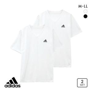 アディダス adidas 2P Vネック 半袖 Tシャツ 2枚組 メンズ スポーツ 吸汗速乾｜shirohato