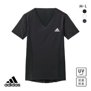 アディダス adidas Vネック Tシャツ インナー メンズ 半袖 ベースレイヤー スポーツ｜SHIROHATO(白鳩)