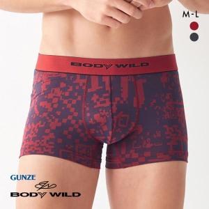 グンゼ GUNZE ボディワイルド BODY WILD ジオメトリックコード柄 ジャガード ボクサーパンツ メンズ 前とじ｜shirohato