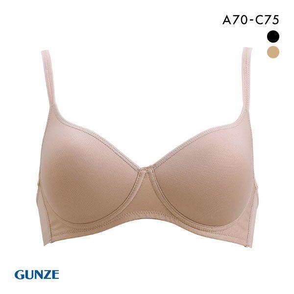 グンゼ GUNZE 軽ブラ ひびきにくい ノンワイヤー 3/4カップブラジャー [ 大きいサイズ ア...