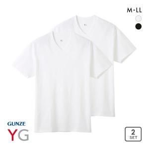 グンゼ GUNZE ワイジー YG コットン100% Vネック Tシャツ 2枚組 メンズ インナー 天竺｜shirohato