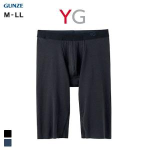 グンゼ GUNZE ワイジー YG HOT-ON COTTON ホットオンコットン カットオフ ロング ボクサーパンツ 前開き ひざ上丈 メール便(20)