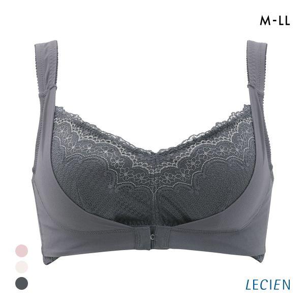 ルシアン LECIEN ナイトサポート ブラ フロントホックタイプ 就寝用 ハーフトップ ノンワイヤ...
