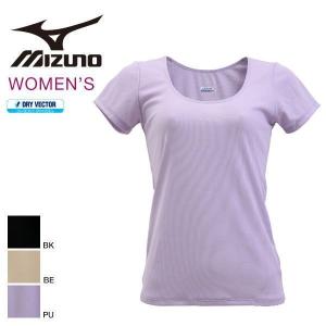 15％OFF【メール便(8)】 (ミズノ)MIZUNO Womens ドライベクターエブリ ラウンドネック半袖シャツ[汗対策 涼感 ひんやり クールビズ]