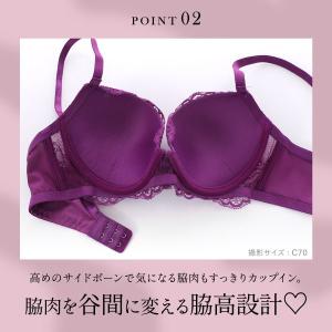 ブラジャー ショーツセット エレガント 脇肉を...の詳細画像2