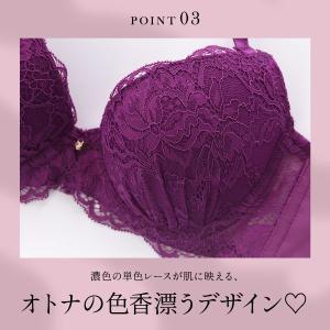ブラジャー ショーツセット エレガント 脇肉を...の詳細画像3