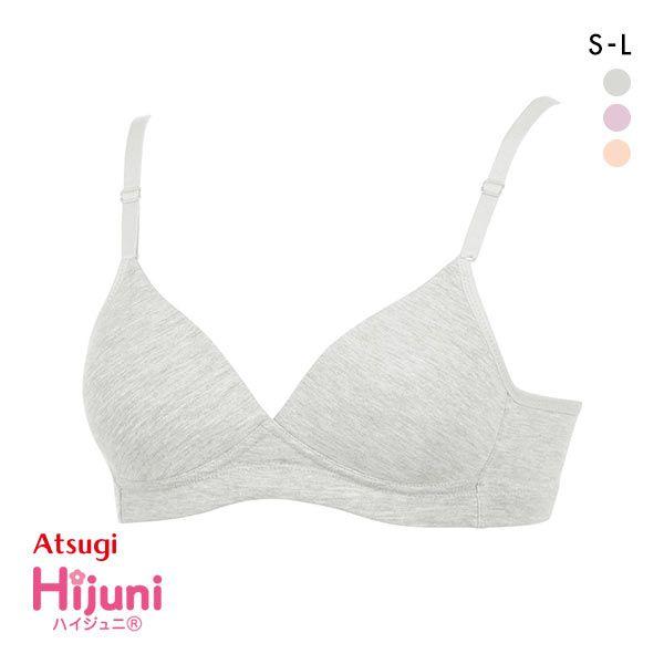 アツギ ATSUGI ハイジュニ Hijuni 透けにくい ノンワイヤーブラ 後ろホックなし ひびき...