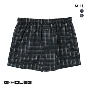 ジーハウス G-HOUSE ハンモックサポーター 布帛 トランクス チェック柄 メンズ 前開き M L LL｜shirohato