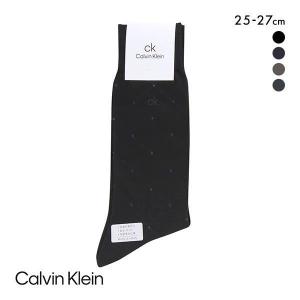 カルバン・クライン Calvin Klein Dress ドット×格子柄 メンズソックス ビジネス 抗菌防臭 足底メッシュ ドレス クルー丈 紳士靴下｜shirohato