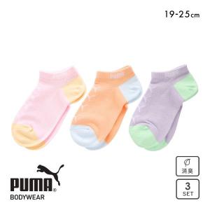 プーマ PUMA 3足組ソックス ジュニア 19-21 21-23 23-25 スニーカー丈 消臭 強くて丈夫 速乾 ドライ 靴下 ガールズ キッズ 子供 スポーツ｜shirohato