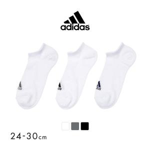 アディダス adidas 3足組 ワンポイント スニーカー丈ソックス 靴下 メンズ 24-26cm 26-28cm 28-30cm
