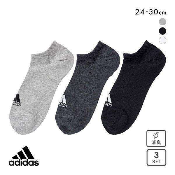 アディダス adidas スニーカー丈ソックス 靴下 メンズ 3足組 破れにくい 消臭 定番 ベーシ...