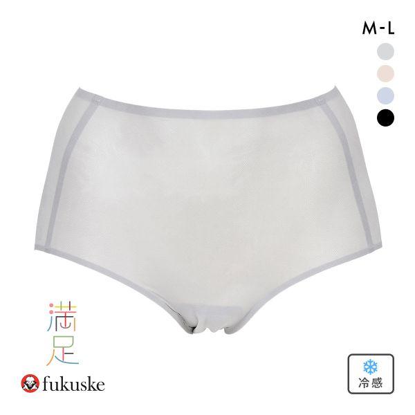 福助 満足 美涼活 メッシュ 深ばき ショーツ レディース 接触冷感 fukuske