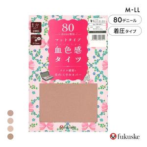 福助 血色感タイツ 80デニール マットタイプ ...の商品画像