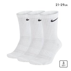 ナイキ NIKE エブリデイ クッション クルー丈 ソックス 3足組 靴下 レディース メンズ SX7664 21-23cm 23-25cm 25-27cm 27-29cm｜SHIROHATO(白鳩)