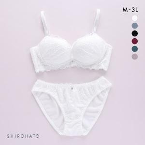 ノンワイヤー ブラジャー ショーツ セット ストレッチレース